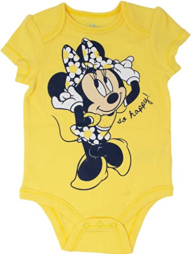 Disney Minnie Mouse Mickey Donald Duck Baby Girls 5 Pack Bodysuits Newborn to Infant2