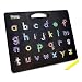 PicassoTiles 2-in-1 Double Sided Magnetic Alphabet Board ABC A-Z Upper Case Capital and Lowercase Letter Writing Reading Playboard 12x10 inch Large Magnet Tablet Pad Open-Ended Learning Playset PTB03