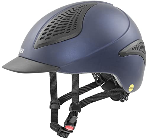 uvex exxential II MIPS Horse Riding Helmet for Women & Men, Navy mat, M-L - Adjustable Helmet with Integrated MIPS System