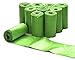 Bolsas biodegradables compostables para excrementos de perros, 15 bolsas por rollo, 8 rollos, color verde