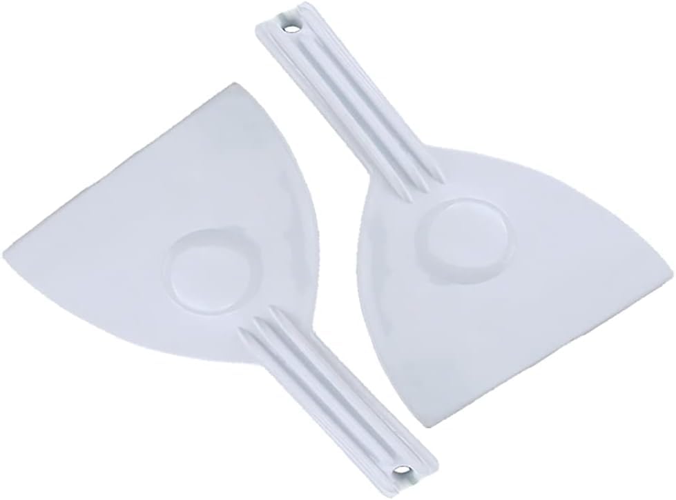 WinldMonmo Plastic Dough Scraper Cutters, 2 Pcs, White, Bread Chopper Separator, Flour Scraper, Cake Smoother, Kitchen Cutting Tool with Handle