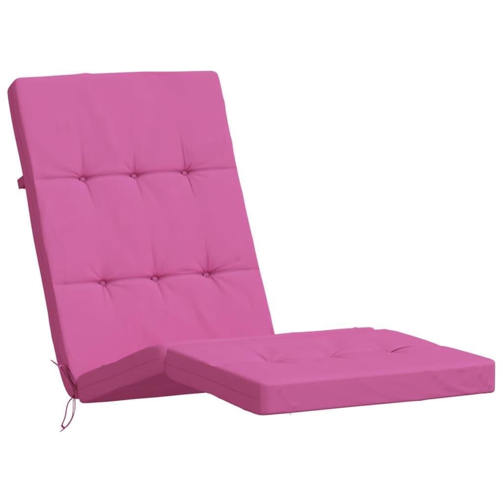 Cojines para tumbona rosa Oxford de 180x55x7 cm en pack de 2 unidades para jardín
