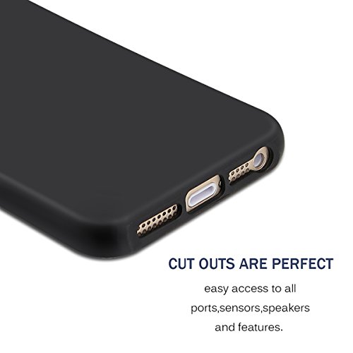 Compatible with iPhone 5/ 5S/ SE 1st Generation (2016) Case,Shockproof TPU Ptotective Cover for iPhone 5s (Black)