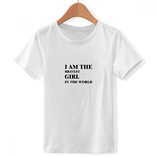T-shirt col rond blanc garçon motif multicolore imprimé DIYthinker