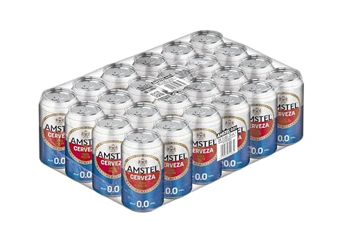 Amstel 00 Cerveza Lager Sin Alcohol Pack Latas, 24 x 33cl
