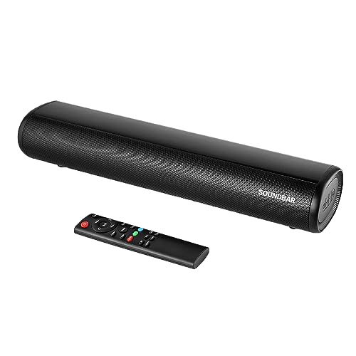 Winnes Sound bar Small Soundbar Bluetooth 5.0 Speaker with 3 EQ Modes for 4K TV Home Cinema, PC, Projector, Mobile Phones Support Optical/Aux/Coaxial/ARC/USB Connection