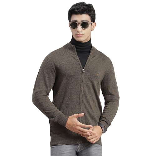 Image of Monte Carlo Men Regular Fit Full Sleeve Solid T Neck Winter Pullover (Pack of 1)