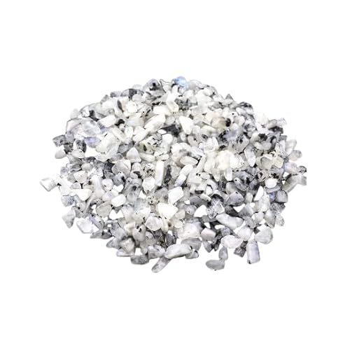 Namzi 1ピース黒斑点天然不規則な非穴あきホワイトクラッシュストーン、鉢植え、水槽の装飾、DIY手作りジュエリーアクセサリー(7-9mm)、7-9mm、宝石なし