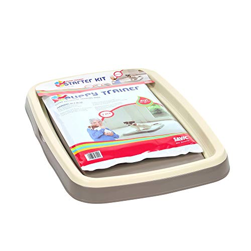Savic Puppy Trainer Hundetoilette für Welpen, Starter-Set, Toilette mit 7 Pads, Größe M, 46,5 x 35 x 4 cm