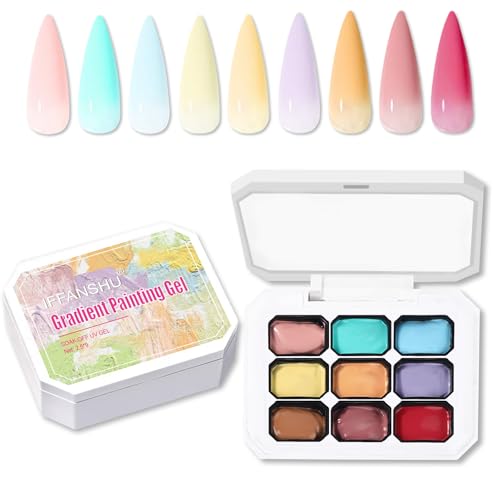 Gradient Painting Gel, 9 Colors Ombre Gel Polish UV miniatura 1