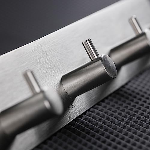 Image of Self Adhesive Towel Hooks for Bathrooms Stick on Wall hooks 4 Coat hooks