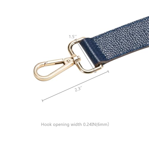 Image of 24.8 inch Leather Replacement Strap for Handbags Shoulder Bag with Metal Buckles