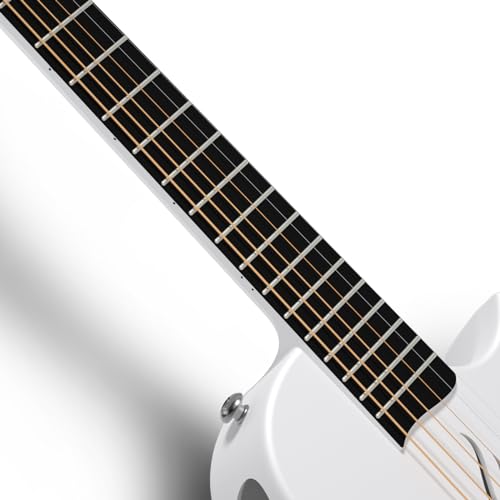 Enya Nova Go Mini Guitare – Guitare Acoustique Blanc 1/4 en Fibre de Carbone pour Enfant Adulte Débutant, Guitare de Voyage, Éducation Musicale pour Enfants, Cadeau de Pâques et D’anniversaire - Les Beatles, Paul McCartney, John Lennon, RIngo Starr, George Harrison Enya Nova Go Mini Guitare – Guitare Acoustique Blanc 1/4 en Fibre de Carbone pour Enfant Adulte Débutant, Guitare de Voyage, Éducation Musicale pour Enfants, Cadeau de Pâques et D'anniversaire – Image 6
