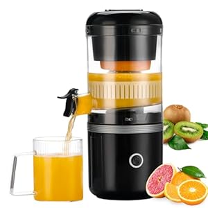 MAISON HUIS Zitruspresse Elektrisch Saftpresse Orangenpresse Zitronenpresse Tragbare USB-Aufladung Juicer Entsafter für Orange, Zitronen, Grapefruits, Zitrusfrüchte (Schwarz)