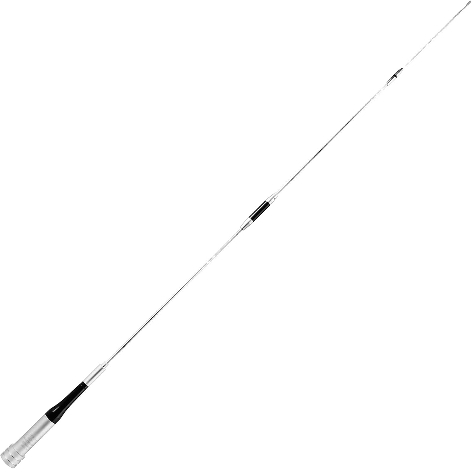 HYS Amateur VHF/UHF Mobile Radio Antenna, 42.7inchs, FM Transceiver UHF Male Antenna for 2m 70cm 144Mhz/430Mhz Dual Band Portable Amateur Car/Truck Radio