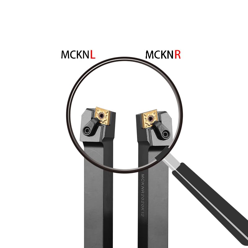 1pc MCKNL2525M12 MCKNL2020K12 MCKNR2525M12 External Turning Tool Holder Carbide Inserts 10pcs CNMG MCKNL/R CNC Lathe Cutting Tools(No Cutter Bar,CNMG120404 TC9130)