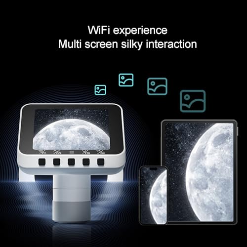 Elektronische WiFi-Okularkamera, Digitales Teleskop-Okular mit 2,8-Zoll-Bildschirm und 2-MP-HD-Objektiv, 1080P-Videoaufzeichnung für Astrofotografie und Vogelbeobachtung