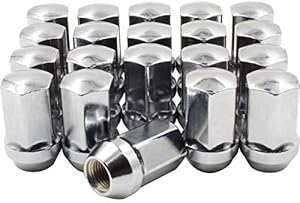 Wheel Accessories Parts 9/16 OEM Lug Nuts Chrome 20 Pack 9/16"-18 Lug Nuts fit Chrysler Mitsubishi Dodge RAM 1500, OEM Replacement 6036433AA 611-204 Wheel Lug Nut Factory Style (Chrome)