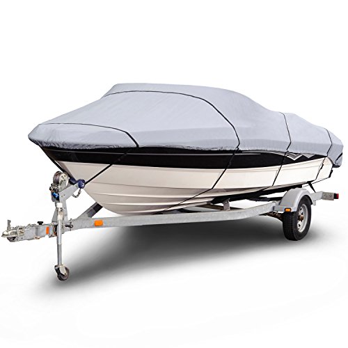 Budge B-1201-X5 1200 Denier V-Hull Runabout Boat Cover Gray 18'-20' Long (Beam Width Up to 102