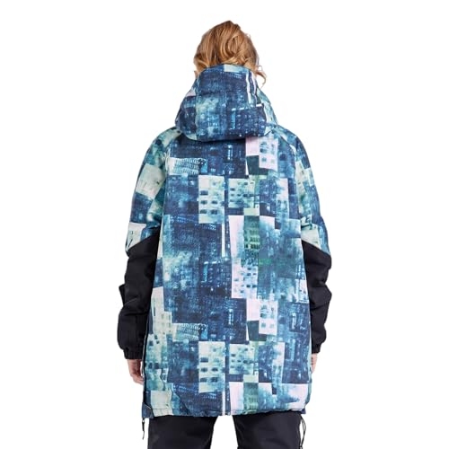 Bluemagic SkiJacken Skianzüge Schneeanzüge für Damen, Outdoorjacke Softshelljacken Outdoor Funktionsjacke, Winddicht Warm und Atmungsaktiv(Grün,XL)