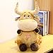 KXCAQ 30cm-105cm Juguetes de Bisonte muñeca de Ganado Lindo Ganado Salvaje pastizales Animales Vaca Ganado Almohada de Peluche de Juguete para niños Juguetes presentes 70cm marrón