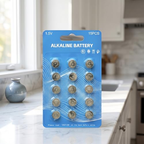 Pack de 15 pilas alcalinas LR44 1.5V miniatura 7