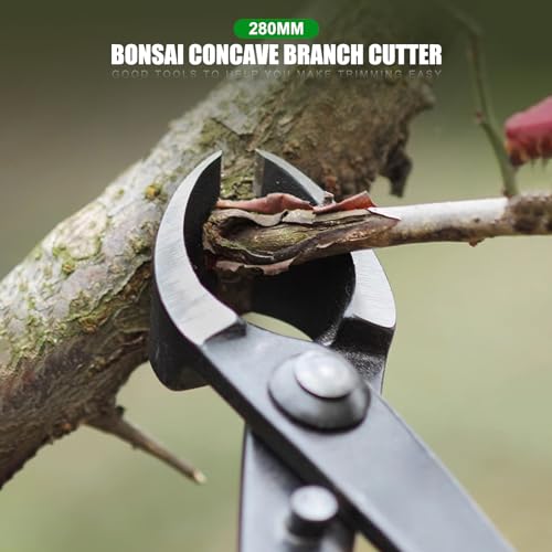 Tijeras de concave para bonsái de acero de manganeso 11 in miniatura 2