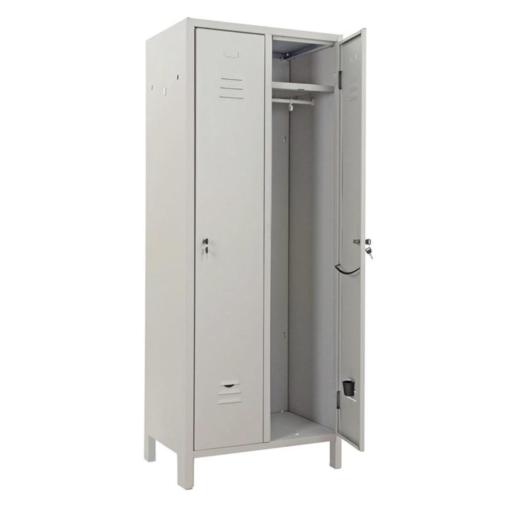 Decorspace Armoire dressing sale propre en tôle métallique homologuée pour bars et restaurants « Made in Italy » (2 places avec 2 portes )