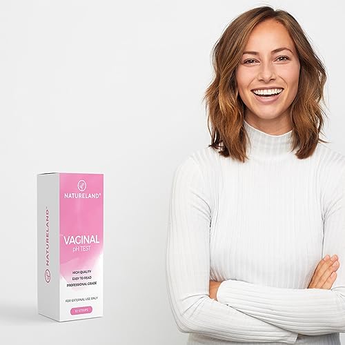 natureland vaginal health ph test strips feminine ph test value pack  monitor vaginal intimate health amp prevent infection  accurate acidity amp alkalinity balance 10 strips