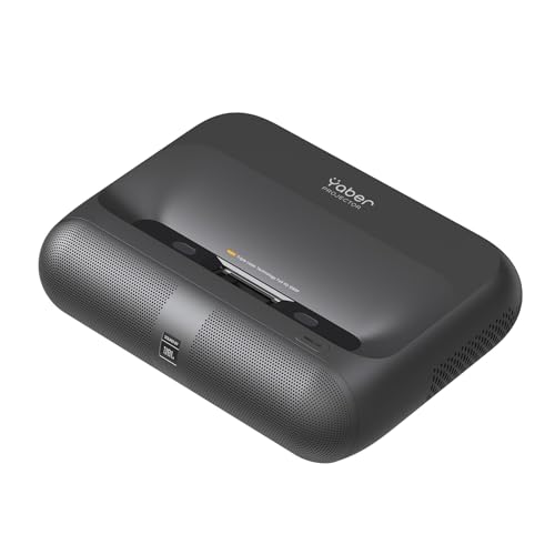 Yaber K300s Triple Laser Projector - Ultra Short Throw Smart Projector with WIFI and Bluetooth, Built_in Google TV & 30W JBL Speaker丨4K Support, Dolby Vision, 150% NTSC Color by Yaber PROJECTOR - Used condition - US$609.24