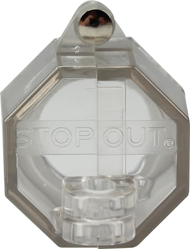 Accuform KDD220 STOPOUT Push Button Cover with 30mm Base with Steel Hinge Pin