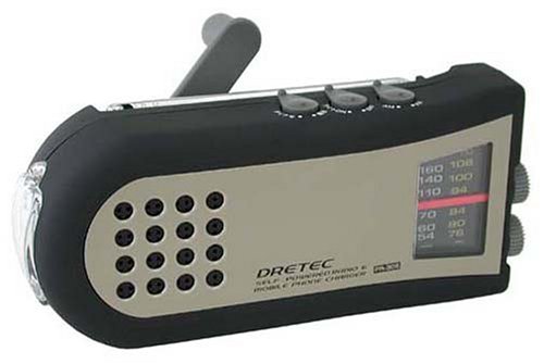 Amazon.co.jp: ドリテック(dretec) 手回しケータイ充電ラジオ PR-306BK