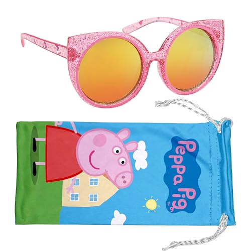 Sun-Staches Peppa Pig Sunglasses: Stylish, Comfortable, & Durable UV-Protective Peppa Pig Glasses with Soft Carrying Case - Officially-Licensed Peppa Pig Accessories