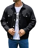 Bindefon Denim Jackets for Men Trucker Jean Jacket Unlined Coats Spring Fall...