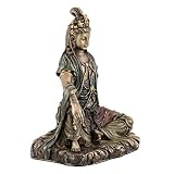 VERONESE Statua Quan Yin Woda i Księżyc (Kuan Yin) - 12 cm wysokości - brąz