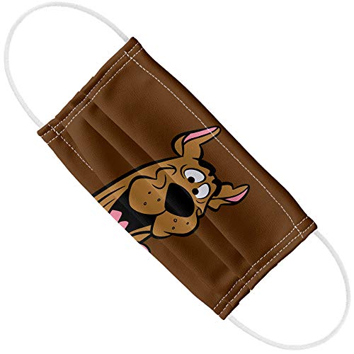 Popfunk Scooby-Doo Scooby Happy 1-Ply Reusable Face Mask Covering with Adjustable Nose Wire, Unisex