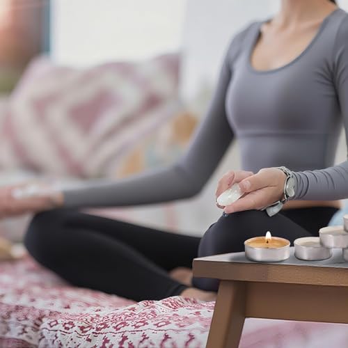 24 Stück Teelichter 4 Stunden Brenndauer 100% Sojawachs Soja Teelichter, Weiß Duftfrei, Vegan, Kleine Soja Kerzen Aluhülle Tealights für Hochzeit, Party Dekorationen