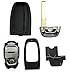 Horande Replacement Key Fob Shell fits for Audi A3 A4 A4L A5 A6 A6L Q5 Q7 Smart Remote Control Key Fob Shell Cover