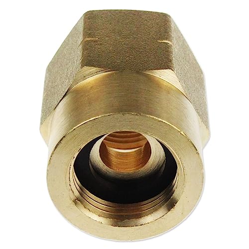 Tezla Adaptador de conversión de tuerca de butano de 21,8 mm a propano estándar Pol