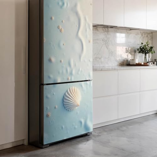 Pegatinas de nevera 70x190 cm con diseño de conchas sobre arena 4