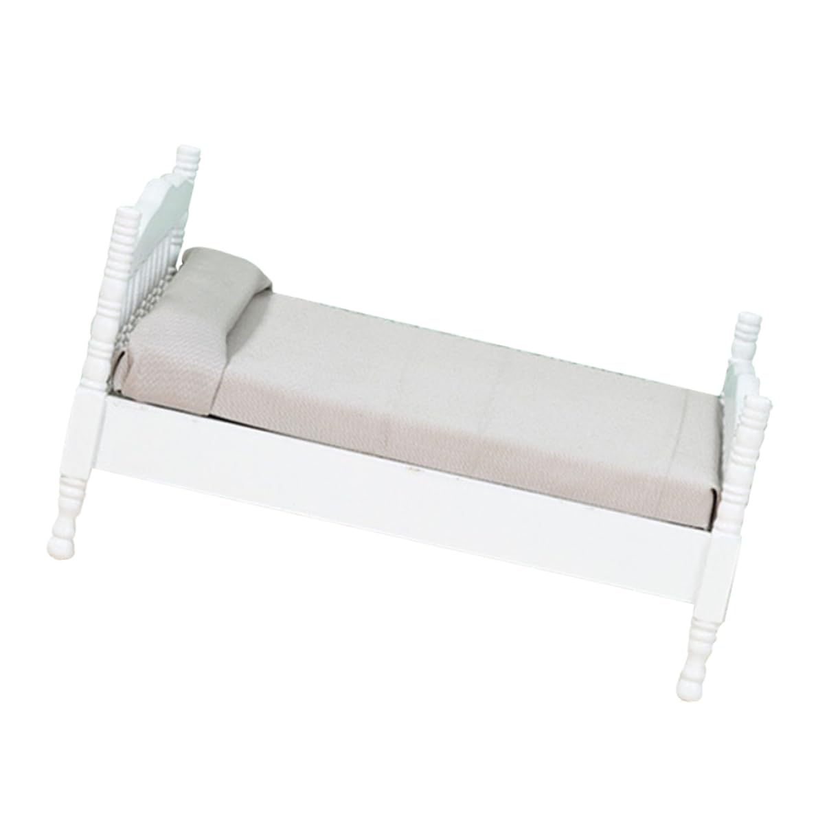 Toddmomy Decorative Doll Bed Miniature Double Bed for Dollhouse Inspires Creativity Lightweight Design for for Imaginative Play