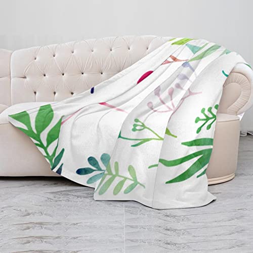 Couverture polaire flamant rose en microfibre 150x130 cm pour lit et canapé