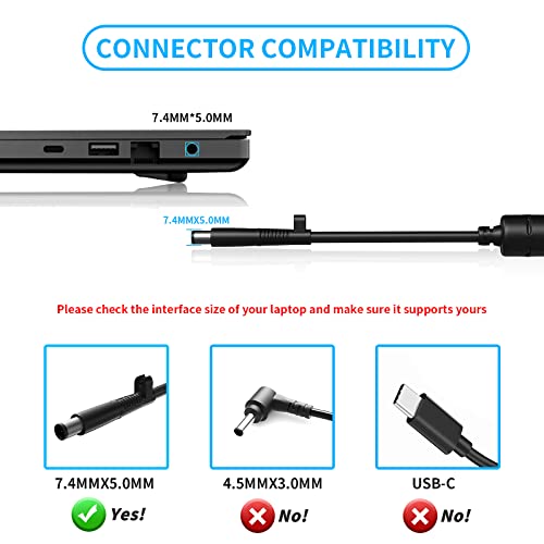 Image of VHBW Replacement for HP 120W Power Adapter Compatible with HP Envy DV4 5300 DV6 7300 DV7 7000 7300 EliteBook 8460W 8560W Thunderbolt Dock G2 G4 HSTNN-DA25 ADP-120MH 677762-001 693709-001 906329-001