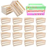 LECEHIVO 16 Pcs 6.5 inch Small Wooden Crates,...