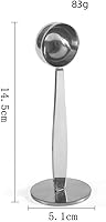 Vista 2 de Cucharas de café, 1 pieza de 0.5 fl oz (1 TPSP) de oro rosa 304 de acero inoxidable cuchara medidora de café expreso 1 cucharada cuchara medida