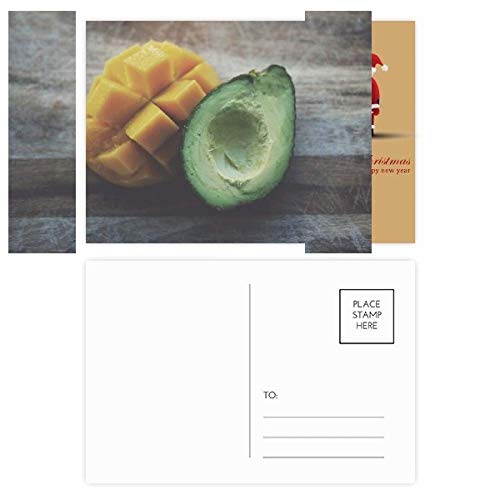 Cartes postales avocat et fruits tropicaux en lot de 20 pièces pour correspondance