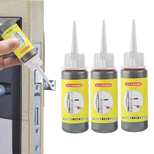 Graphite Powder Lubricant,Door Lock Lubrication,Car Lock Lubrication Solution,60ml Graphite Lubricant with Fast-Acting Graphite Lube No-Stains Formula for Door Lock Keys Window Car Vehicles (60ml)