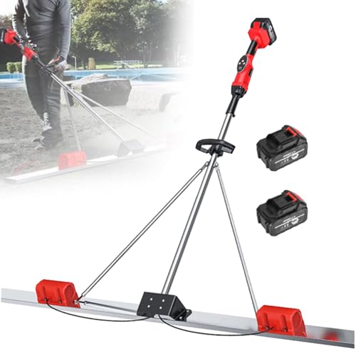 Hydravex Macchina Vibrante per massetto in calcestruzzo, utensile Elettrico di Finitura Senza Fili, 9 impostazioni di velocità, Kit di Vibrazione Completo per la Finitura Liscia del calcestruzzo 2M