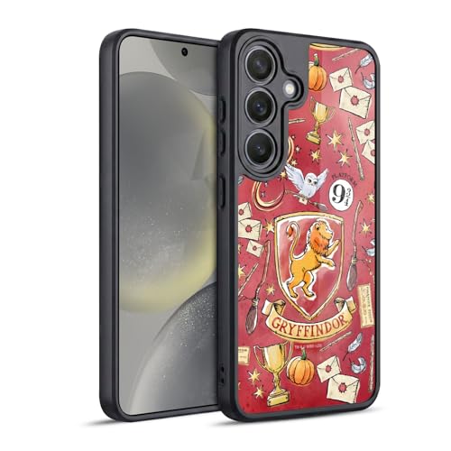 Image of Head Case Designs Officially Licensed Harry Potter Gryffindor Pattern Deathly Hallows XIII Gel Armour Case [Military Grade Protection] Compatible With Samsung Galaxy S24 5G