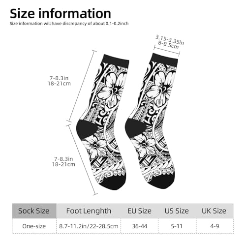 Hawaiian Polynesian Style Crew Socks For Men's & Women's Wicking Socks Interesting Elastic Sports Sock4